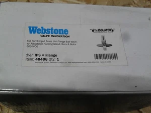 Webstone 40406 1-1/2" IPS x Flange Full port Isolation valve 600 WOG - Foto 1 di 1