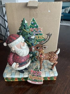 Jim Shore Rudolph and Santa 4008338 Top Zustand mit Box und Etikett - Bild 1 von 10