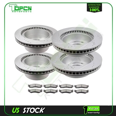 Brake Rotors Metallic Pads Front + Rear For 2003-2008 Dodge Ram 2500 Ram 3500 Foto 1 de 3