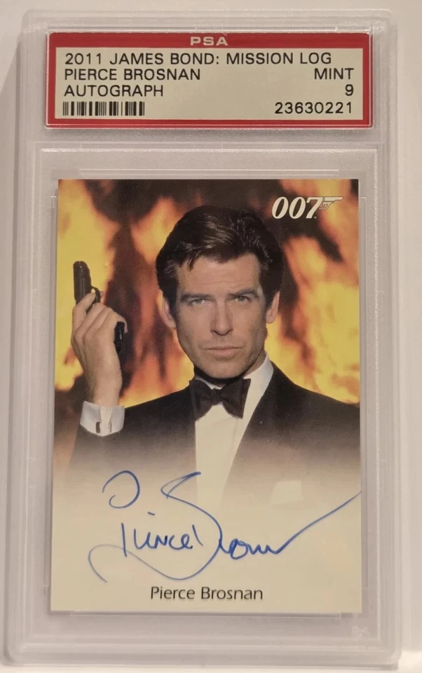 James Bond Mission Logs 2011 Autograph Auto Pierce Brosnan 007 PSA Mint 9 - Image 1 of 4