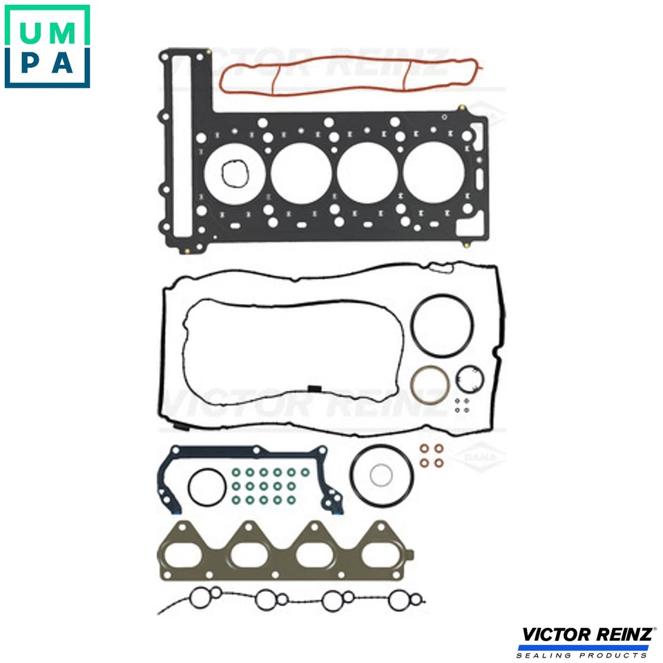 GASKET KIT CYLINDER HEAD 02-10779-01 FOR OM 654.916 1.6L OM 654.920 2.0L 4cyl - Image 1 of 4