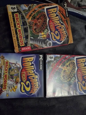 ATARI ROLLERCOASTER TYCOON 2 GOLD EDITION PC CD-Rom with WACKY WORLDS EXPANSION  - Image 1 of 3
