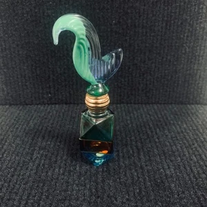 Bottiglia profumo geometrica colorata colorata dipinta a mano Murano Italia con tappo - Foto 1 di 11