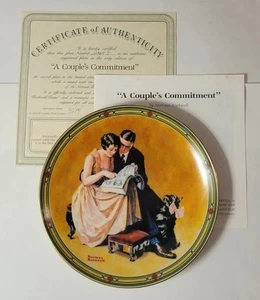1985 Norman Rockwell "A Couple's Commitment" Collectible Limited Edition Plate  - Bild 1 von 7