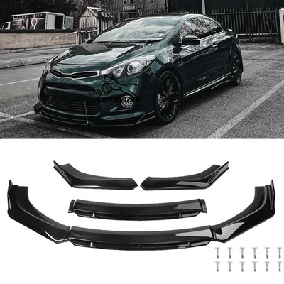 For Kia Forte 2018-2022 Gloss Front Bumper Lip Spoiler Splitter Chin Body Kits - Image 1 of 4