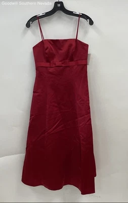 David's Bridal Women's Red Bridesmaid Dress - Size 2 - Image 1 of 4