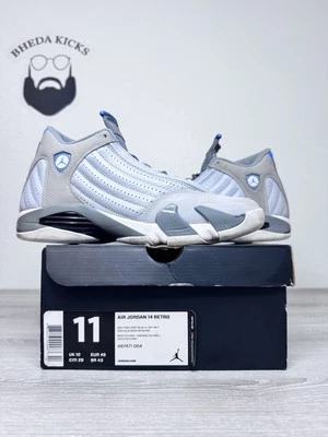 Talla 11 - Nike Air Jordan 14 Retro Gris Lobo [487471-004] Usado Auténtico Foto 1 de 4