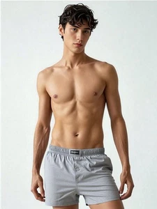 New Men's Knit Boxers 4 Pk Goodfellow Gray/Black Size S (30/31 waist) - Picture 1 of 6