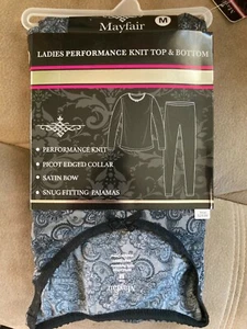 BRANDNEU Mayfair Damen Performance Strick Oberteil & Unterteil (Größe: M Pyjama) - Bild 1 von 4