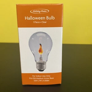 halloween flicking fire clear base bulb looks like fire regular bulb size - Picture 1 of 2
