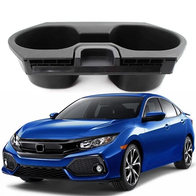 Black Console Armrest Dual Cup Holder For Honda Civic 2016-2018 83446-TBA-A01ZA Foto 1 de 4