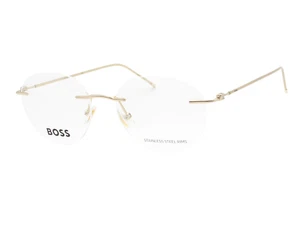 Hugo Boss 1422 J5G Shiny Gold Randlos Herren Rund Brille 51-17-145 mit Etui " - Bild 1 von 3