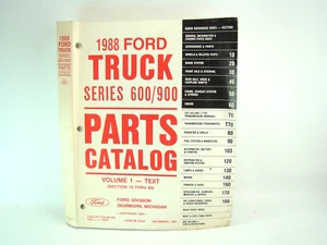 1988 Ford LKW Serie 600/900 Werksservice Reparatur Teilekatalog Band 1 Text - Bild 1 von 2