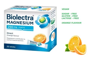 Biolectra Magnesium Forte 250mg Direkt, 20 Sticks. orangengeschmack - Bild 1 von 3