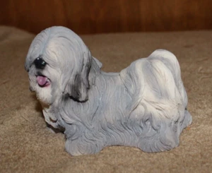 Small Dog Figurine Resin Lhasa Apso 4" Long  - great condition - Picture 1 of 5
