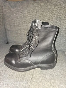 Red Wing Men's 4473 Steel Toe Size 8 Combat Military Firefighter Black - Picture 1 of 7