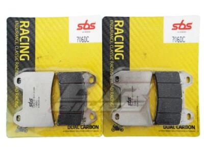 Pastillas de freno delanteras duales de carbono 706DC Ducati 996 ST4s 02 03 04 05 06 SBS Foto 1 de 4