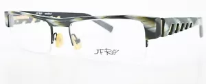JF Rey Brille JF 1129 0050 54-18 137 Halbrand Grün Schwarz Weiß Muster Rechteck - Bild 1 von 12