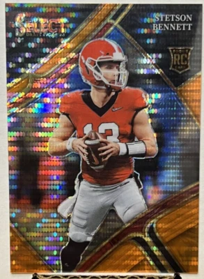 2023 Panini Select Football Stetson Bennett Orange Pulsar Rookie RC #/26 Georgia - Image 1 of 2