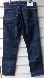 LEE L2 LO SLIM W29 L31 Jeans Blue Black Rigid Denim Button Fly RRP $160 Mens - Bild 1 von 5