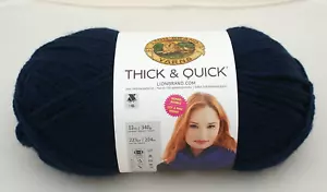Hilo grueso y rápido marca Lion, AZUL MARINO, paquete extra. 12 oz. 223 yardas, NUEVO - Imagen 1 de 5