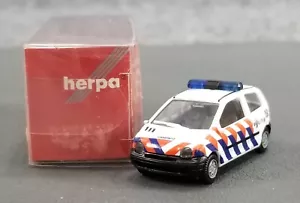 VTG HERPA HO 1:87 RENAULT TWINGO POLICE CAR MADE IN GERMANY W/BOX WHITE - Picture 1 of 12