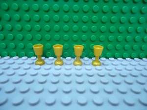 Lego Minifigur 4 Pearl Gold Kelche Trinkglas NEU - Bild 1 von 1