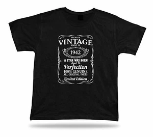 Bedrucktes T-Shirt Shirt Star is born 1942 Happy Birthday Geschenkidee Original - Bild 1 von 8
