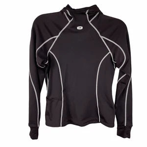 Sugoi Hoodie Sweatshirt Fold Over Mitt Cuff Sz XS Running Cycling Dark Purple - Picture 1 of 7