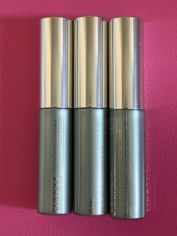 3x CLINIQUE LASH DOUBLING MASCARA ~ BLACK ~ .14 OZ each ~ New without box - Image 1 of 1