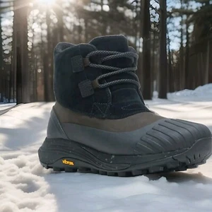 Womens Merrell Siren 4 Thermo Demi Waterproof Insulated Boot Sz 8.5 Wide Black - Picture 1 of 14