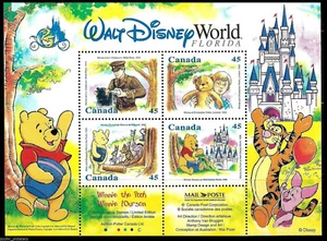Canada - "CARTOONS ~ WALT DISNEY WORLD ~ WINNIE THE POOH" MNH MS 1996 - Picture 1 of 3