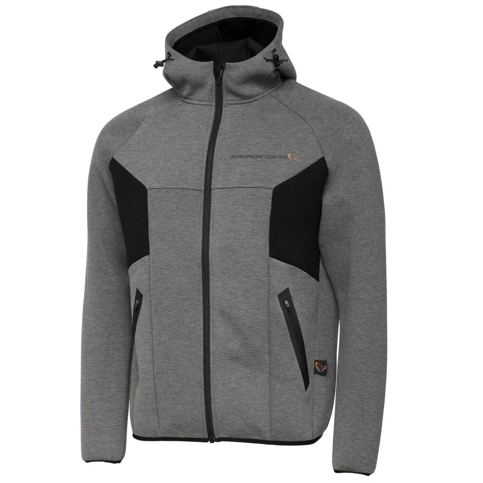 Savage Gear Tec-Foam Zip Hoodie Dark Grey Melange - Angelpullover, Bekleidung   - Bild 1 von 1