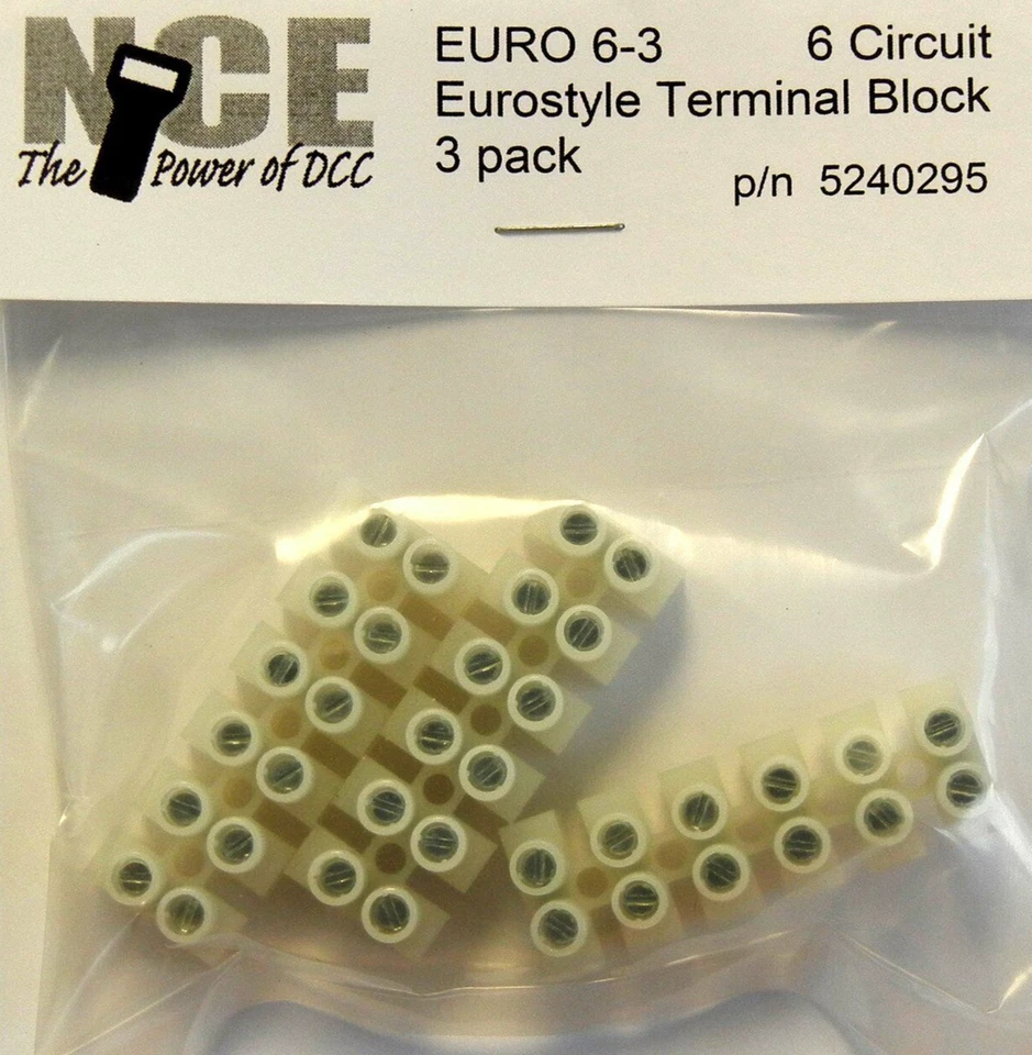 NCE ~ New 2024 ~ Euro6-3 ~ 6 Circuit ~ Eurostyle Terminal Block Strip ~ 5240295 - Image 1 of 1