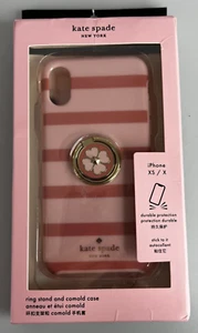 Kate Spade iPhone X/XS Ring Stand Comold Pink Stripe Protective Case - Picture 1 of 3