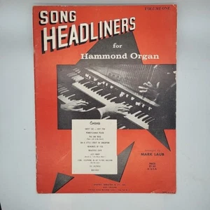 Song Headliners Hammond Organ Vintage Sheet Music Book - Picture 1 of 5