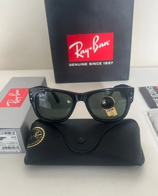 Occhiali Da Sole Ray-Ban Mega Wayfarer RB0840S Nero Colore 901/31 Taglia 51-21 - Imagen 1 de 4