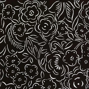 Antique Japanese Katagami Kimono Paper Stencil Katazome Floral Medley 4Y546 - Picture 1 of 10