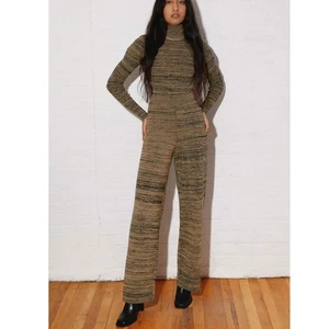 Mara Hoffman Climate+ Wool Pant & Turtleneck Sweater Black Camel Space Knit XXS - Picture 1 of 22