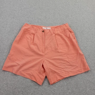 Pantalones cortos de golf Tommy Hilfiger para mujer 14 naranja rayón chino plisado Foto 1 de 4