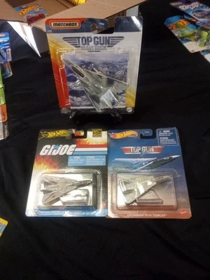 风火轮顶枪,GI Joe 带火柴盒 Sky busters F-14 Tomcats,3 飞机!!!  — 第 1/4 张图片