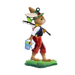 WILHELM SCHWEIZER GERMAN ZINNFIGUREN Gone Fishing Ornament (1.25" x 2.5") - Picture 1 of 1