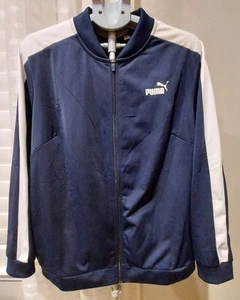 Chaqueta deportiva Puma para mujer 3XL azul marino y blanco bolsillos - Imagen 1 de 7
