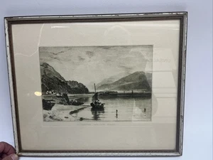 1850s Lithograph INVERARAY PIER, LOCH FYNE, MORNING William Leitch 🔥 Scottish - Picture 1 of 8