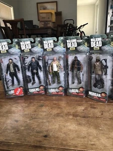 Lote de 5 figuras de acción nuevas selladas retiradas de The Walking Dead 2015 Exc Series 8 AMC - Imagen 1 de 7