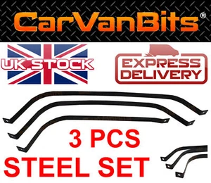 FOR AUDI A4 B5 94-01 FUEL TANK STRAP SUPPORT BRACKET SET OF 3 UK STOCK HQ STEEL - Picture 1 of 5