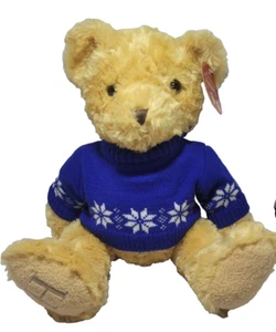 Christmas Henry Teddy Bear in Jumper Cuddly 11"Plush Soft Toy Teddy WhSmiths - Picture 1 of 20