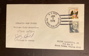 New Year’s Day 1979 Polar Signed Cover -Operation Deep Freeze Antarctica, 104-33 - Picture 1 of 3