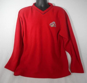 Columbus Blue Jackets Long Sleeves Red Fleece Pullover Size Large - Picture 1 of 4