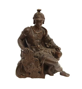 Italian Cast Metal Sculpture of a Seated Roman Soldier 19th Century - Picture 1 of 9
